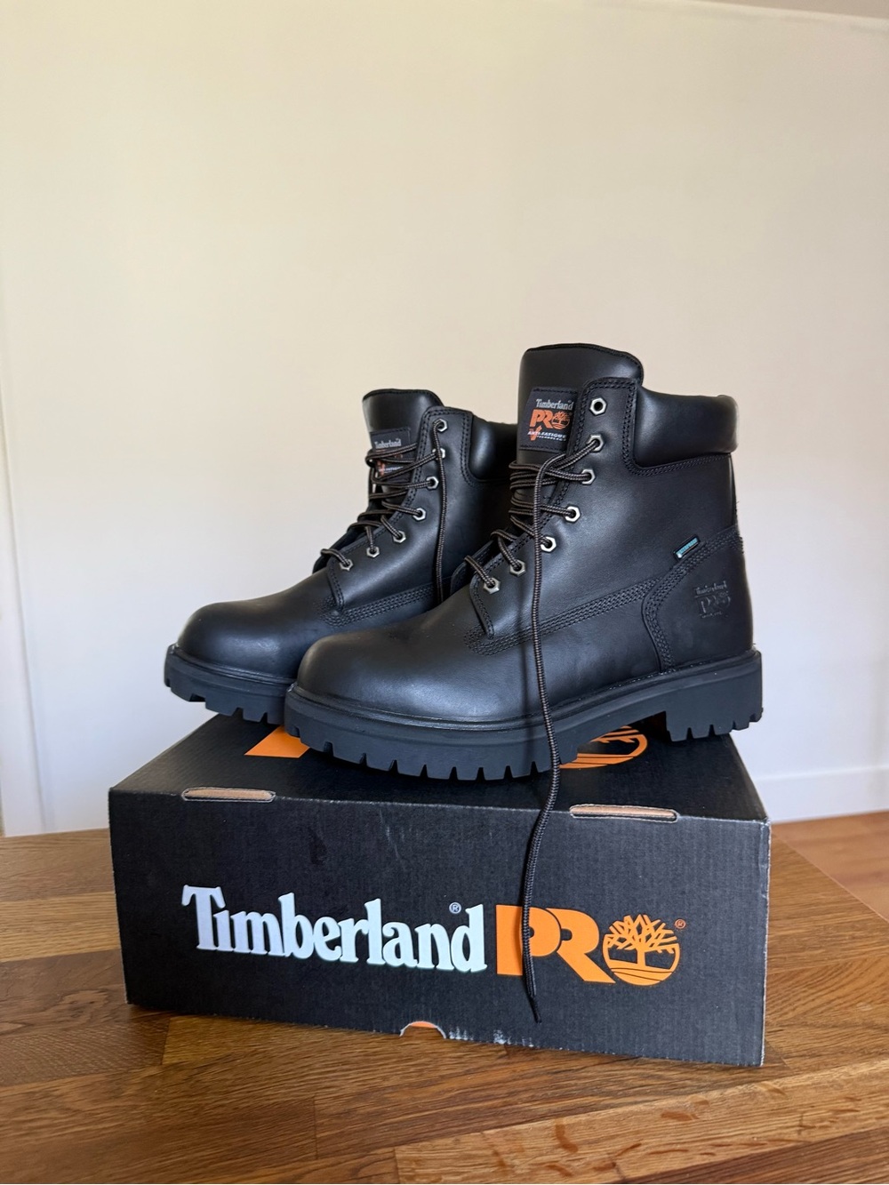 Timberland PRO Men's Black Work Boots with Steel Toe